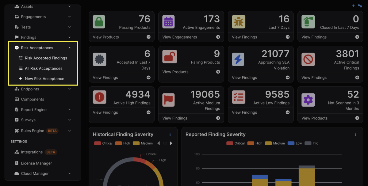 Risk acceptance sidebar