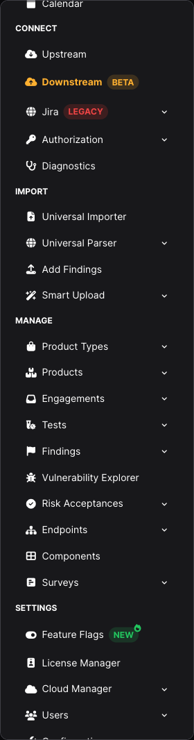 The LEGACY badge on the Jira menu entry