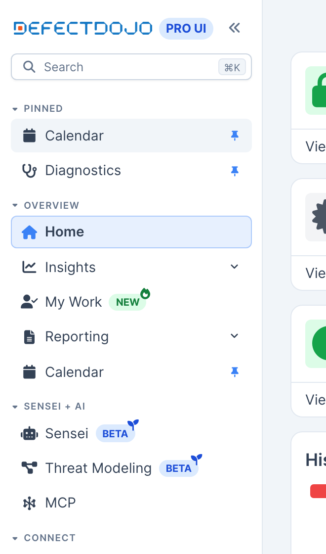 The Pinned section at the top of the sidebar