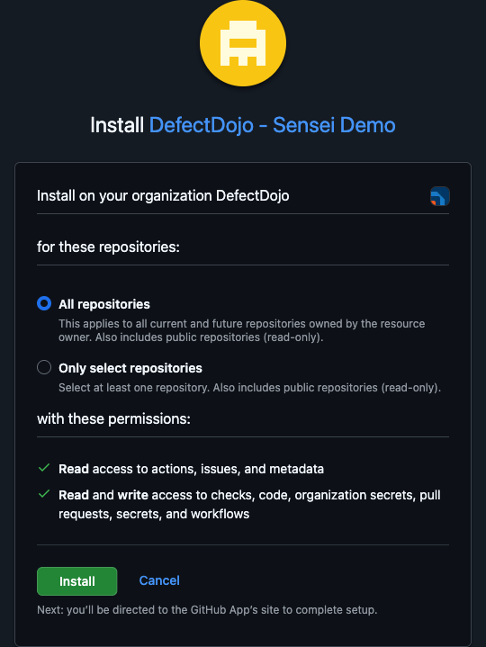 Install the App on your organization