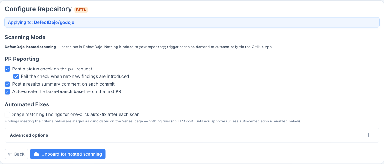 Configure a repository