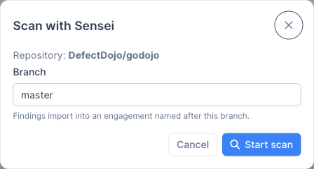 Scan with Sensei dialog