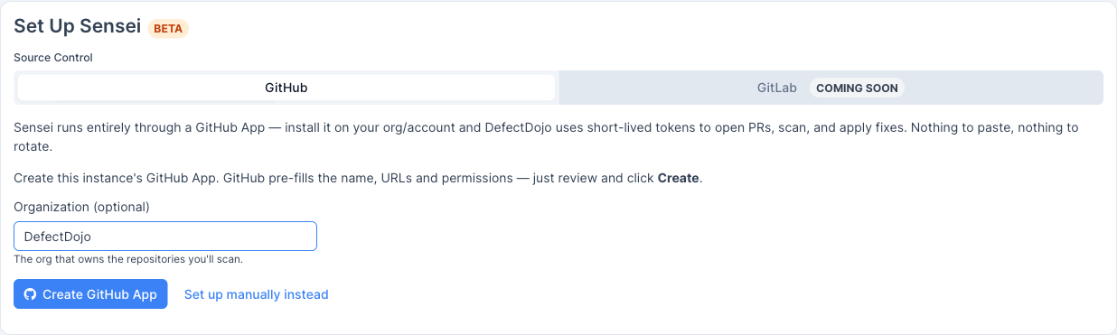 Create the GitHub App